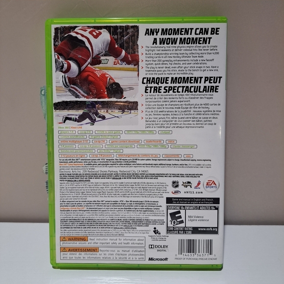 Xbox 360 | NHL 11 Xbox 360 video game * untested * - Picture 2 of 6